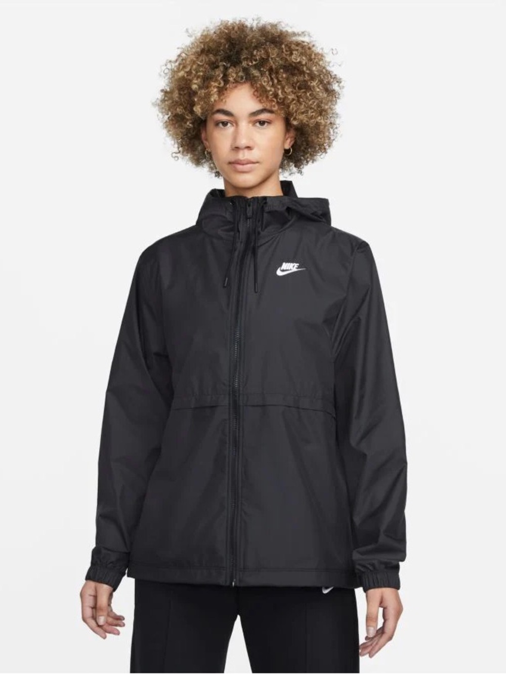 Nike Black Hooded Windbreaker Sportswear Jacket
